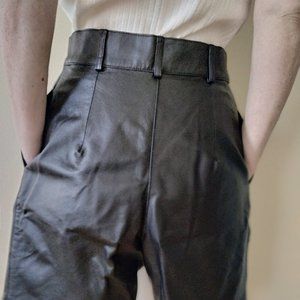 Bagatelle Black Genuine Leather high waisted Shorts